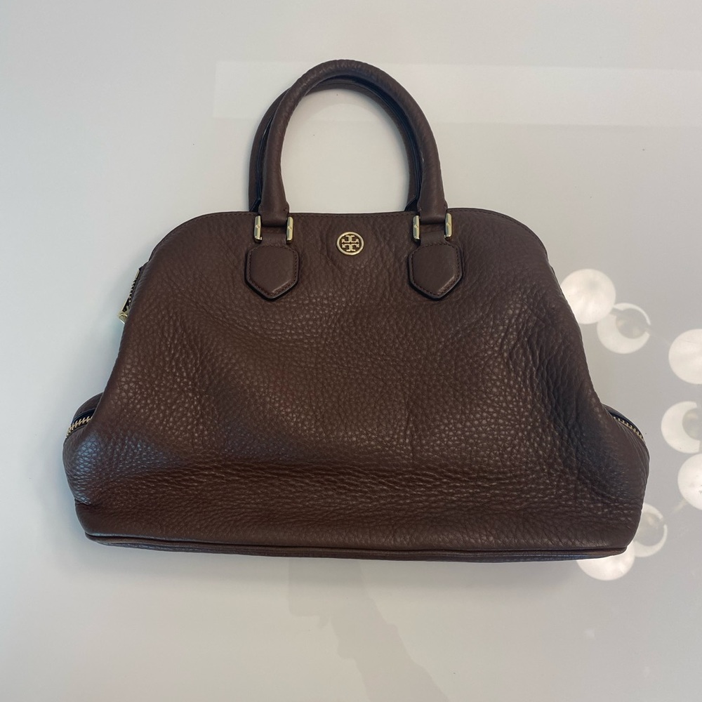 Brown Leather Tory Burch Purse